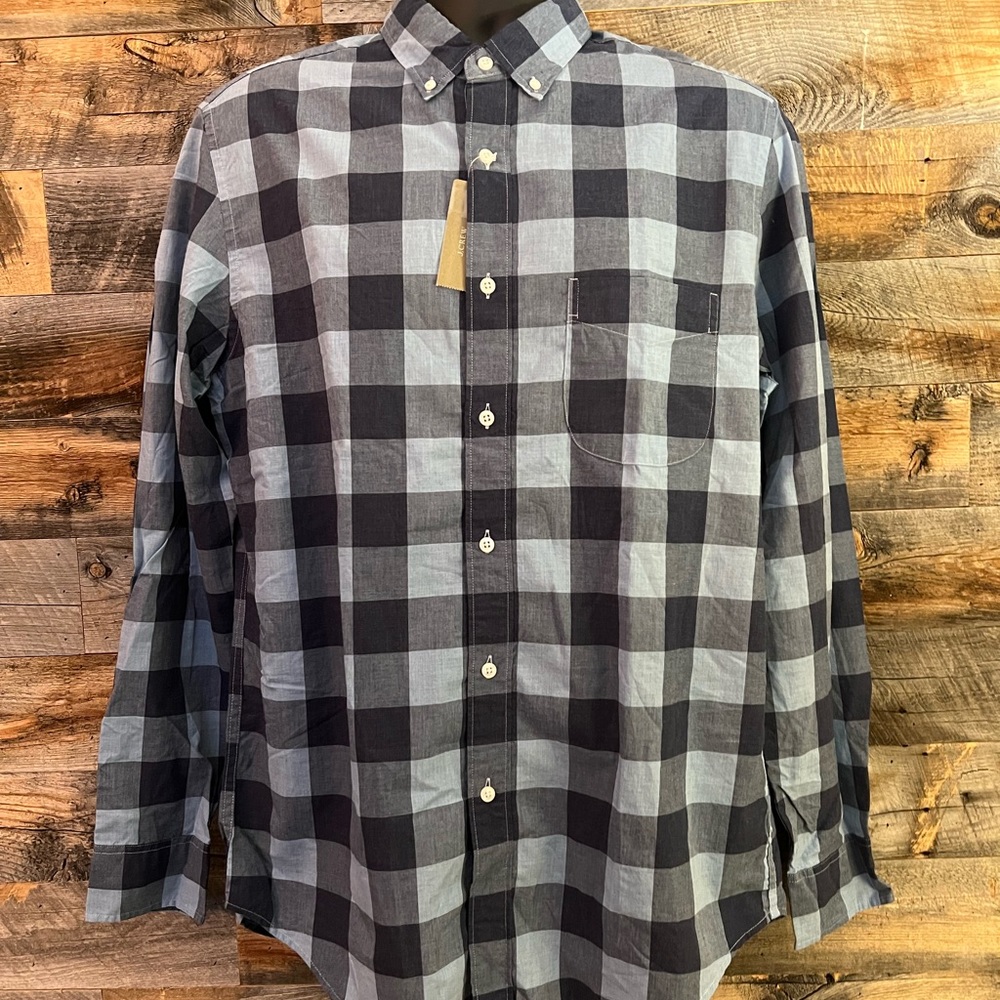 🌼 Classic “sewn for” J. Crew Button Down, Plaid, Long Sleeve Shirt, Size Medium